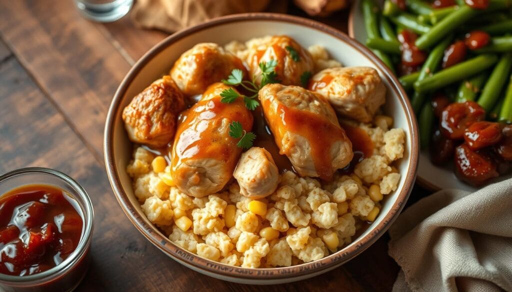Southern-style chicken and dressing Southern-style chicken and dressing