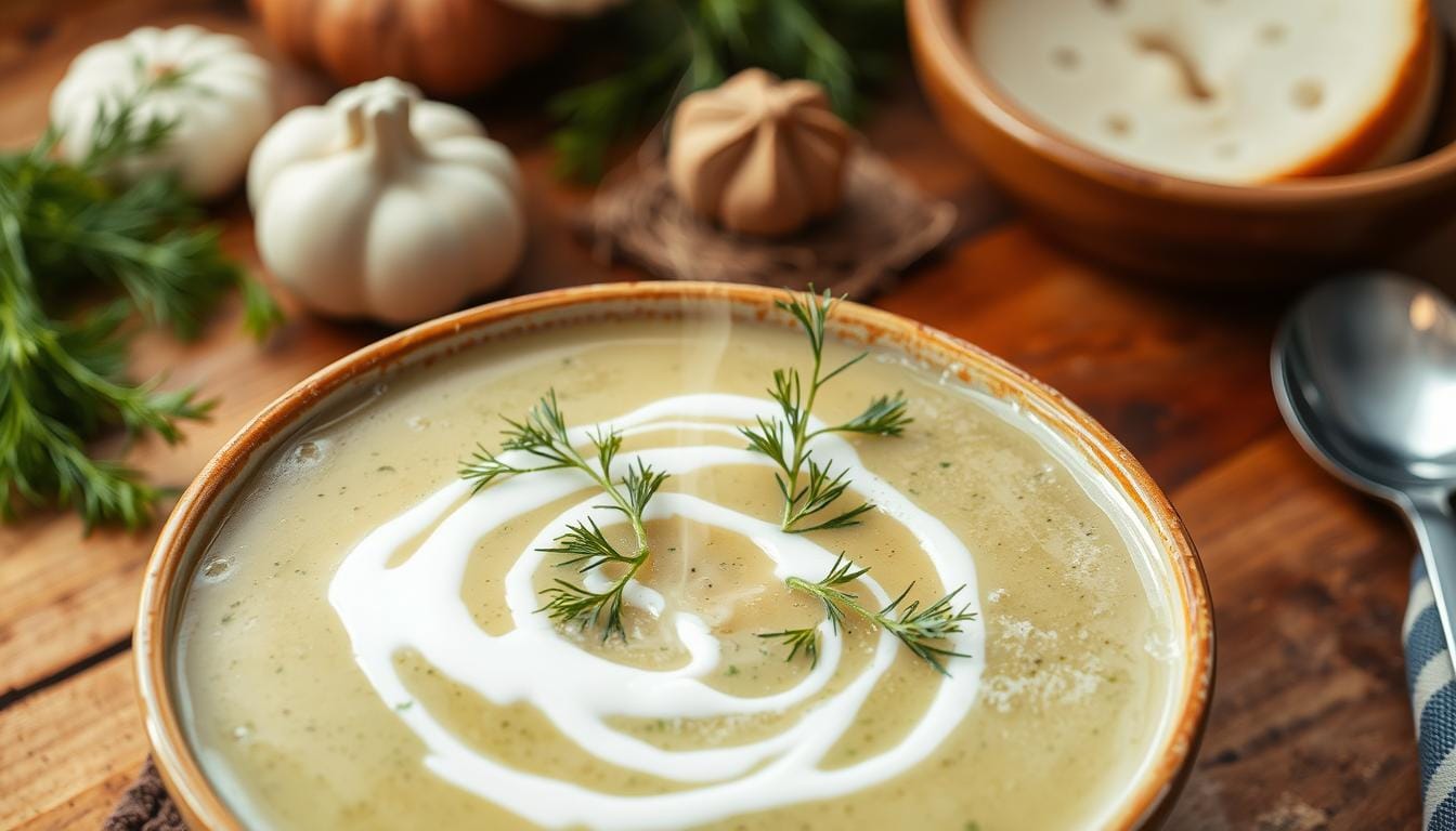 czech soup sour cream and dill recipe