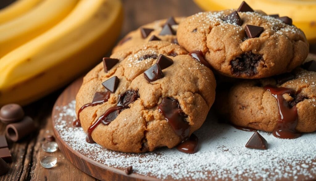 easy banana cookies with brownie mix