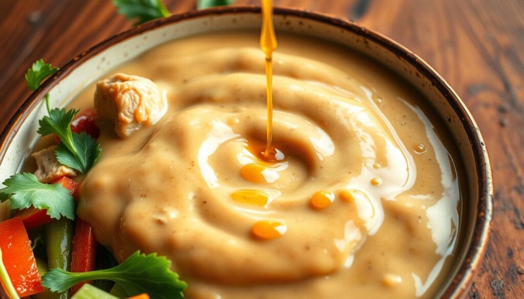 savory flavors of peanut sauce