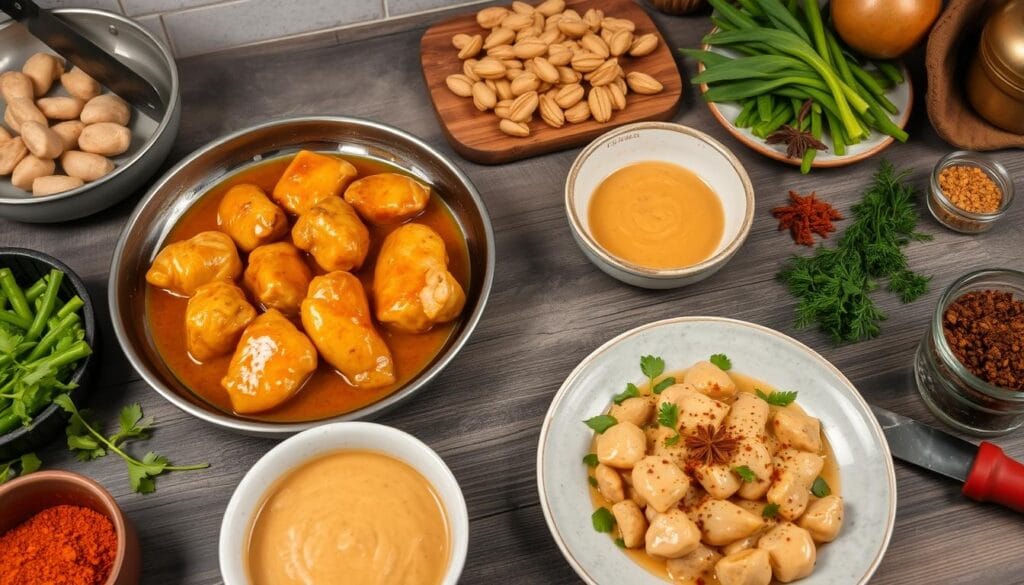 step-by-step chicken with peanut sauce step-by-step chicken with peanut sauce