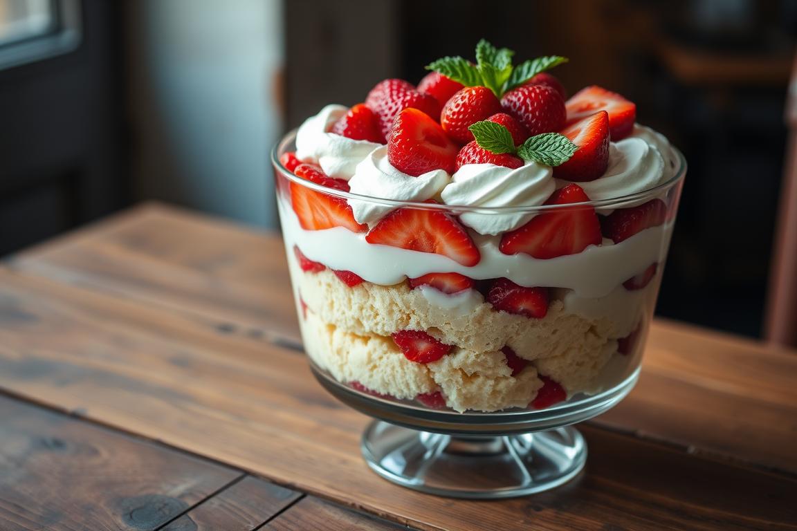 Strawberry Shortcake Trifle