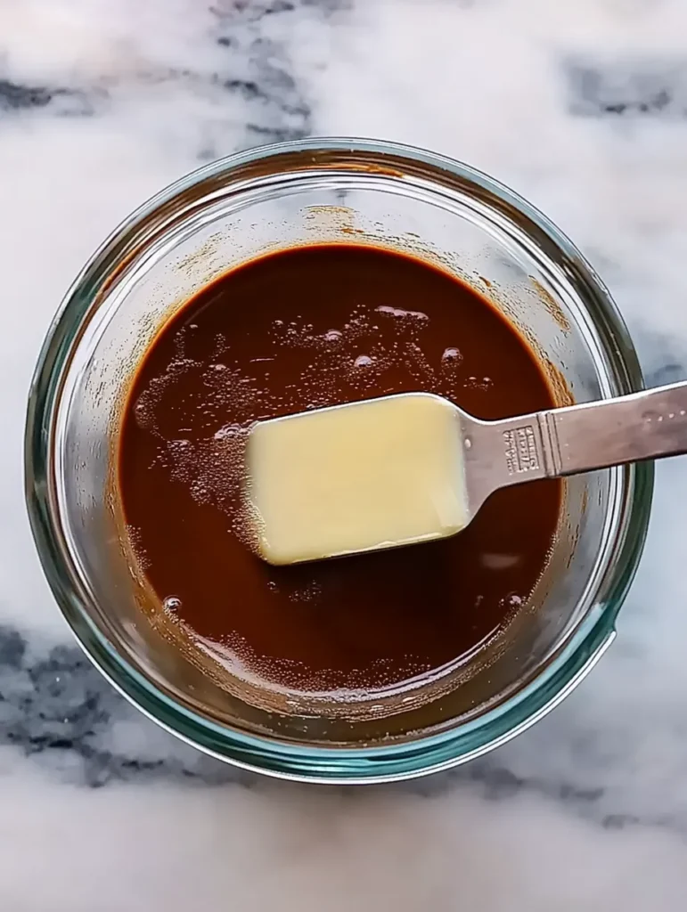 Melting cocoa butter over a double boiler