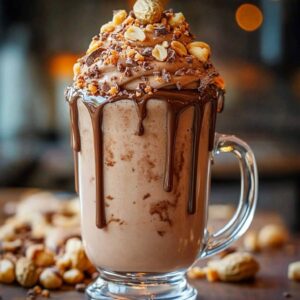 SUMMER CHOCOLATE PEANUT BUTTER CARAMEL MILKSHAKE
