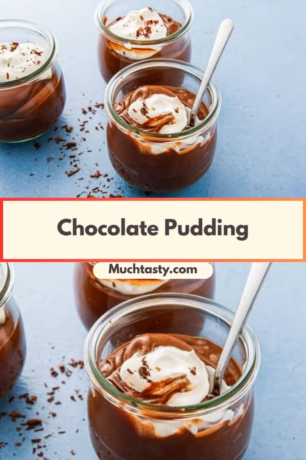 Delicious homemade chocolate pudding served in a bowl